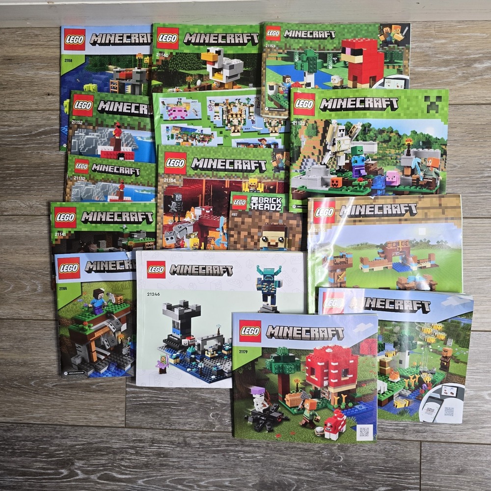 Lego Minecraft‎ Manuals Bundle 10+ Manuals